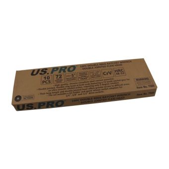 US PRO 7585 10-Pc Double Ring Ratchet Wrench Set