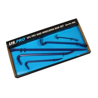 US PRO 6882 5-Pc Pry & Wrecking Bar Set – EN8D Steel
