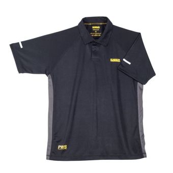 DeWalt Rutland Black/Grey Moisture Wicking Polo Shirt