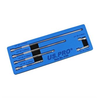 US PRO 4185 6-Pc 1/4″ Drive Extension Bar Set (32–275 mm)