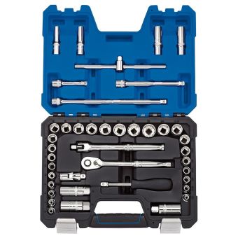 Draper Expert 16465 3/8 Sq Dr blue 41 piece socket set open case