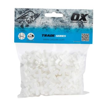 OX Tools OX-T160905 5mm Cross Shaped Tile Spacers 250 Piece