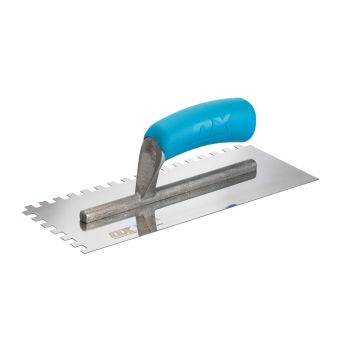 OX Tools OX-T535708 8mm Notched Stainless Steel Trowel