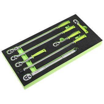 Sealey Siegen S01325 3/8in Drive Ratchet, Breaker Bar & Torque Wrench Set 7pc