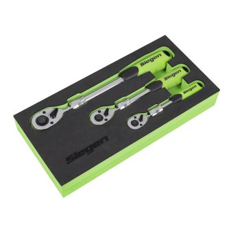 Sealey Siegen S01285 Extendable Ratchet Wrench Set 3pc product image
