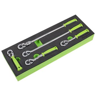 Sealey Siegen S01290 1/4in Drive Flip Reverse Ratchet Wrench Set 5pc