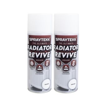 Spraytekk STGWRPX2 400ml Gloss White Radiator Paint Twin Pack