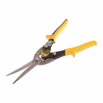 Stanley STA214566 Yellow Long Aviation Snips Straight Cut 250mm