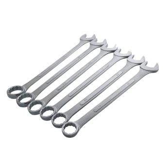 WNB 6 Piece Jumbo Imperial Combination Spanner Set 1 3/8 to 2 Inch