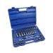 US PRO 50-piece 3/8 inch drive socket set with shallow and deep 6-point Metric & AF sockets, ratchet and extensions in case (Code 1370)