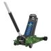 Sealey 3000LEHV Low Profile Trolley Jack with Rocket Lift 3 Tonne - Green product image