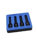 US PRO 7569 – 4-Pc 1/2″ Impact Spline (XZN) Socket Set for VAG M12–M18