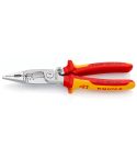 KNIPEX 13 96 200 VDE Pliers for Electrical Installation with Pawl 6 in 1 Pliers