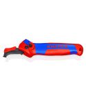 KNIPEX 16 50 145 SB Stripping Knife with Guide Shoe and Ratchet Function