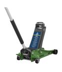 Sealey 3000LEHV Low Profile Trolley Jack with Rocket Lift 3 Tonne - Green product image