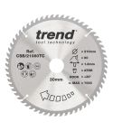Trend CSB/21060TC Wood Cordless ATBR Circular Saw Blade 210mm x 30mm x 60T