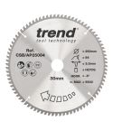Trend CSB/AP25084 Aluminium & Plastic Circular Saw Blade 250mm x 30mm x 84T