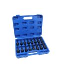 US PRO 3998 16pc 1/2" Drive Impact Hex Bit Socket Set H4–H19