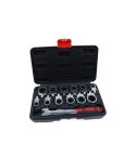 US PRO 7633 13 Piece Gear Ratchet Wrench Set with Interchangeable Flexi Heads