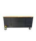 US SNAP MAC 72 Inch 15 Drawer Matt Black Work Bench Tool Cabinet