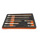 WNB 9 Piece Wobble Extension Bar Set 1/4 3/8 1/2 Inch EVA Tray
